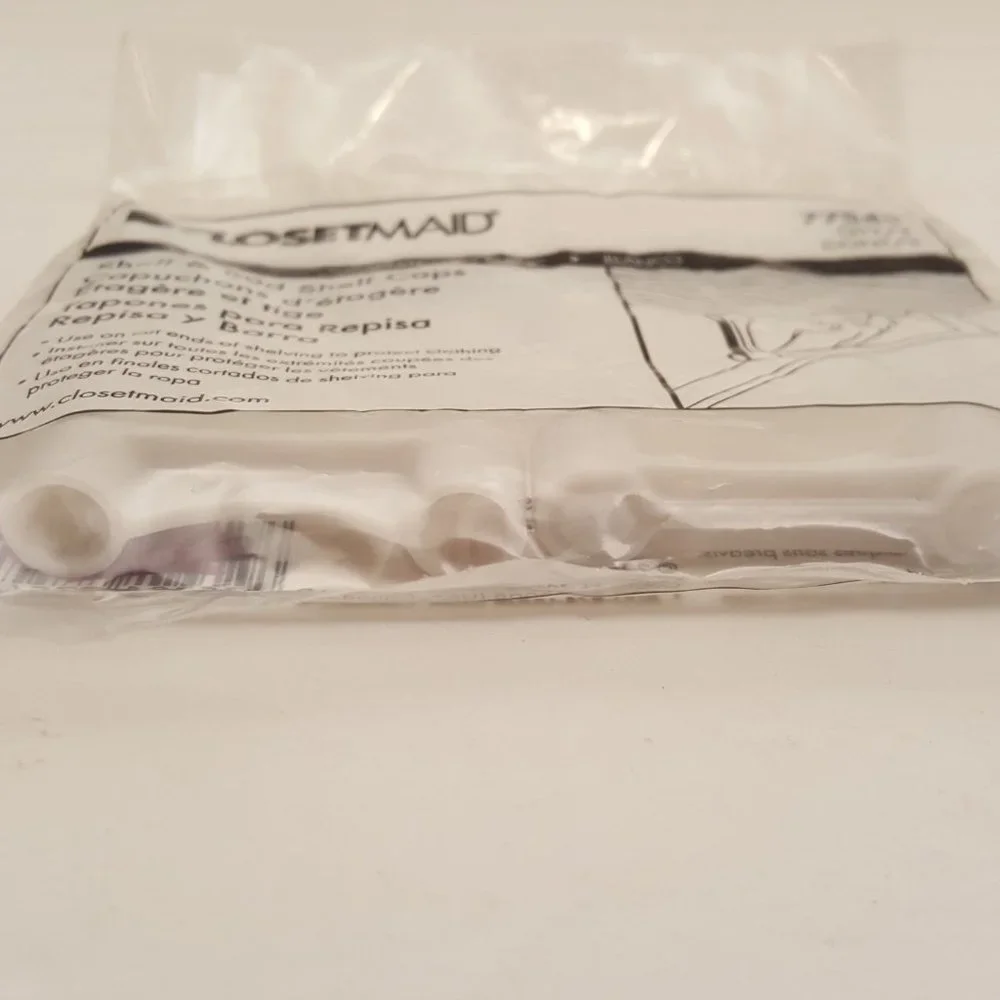CLOSETMAID Shelf & Rod Shelf End Caps | Package of 2 | 77545 | 01-10078-00 | NEW